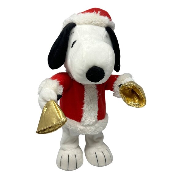 Hallmark Peanuts Snoopy Christmas Plush With Golden Bells 2010 READ - Picture 1 of 8